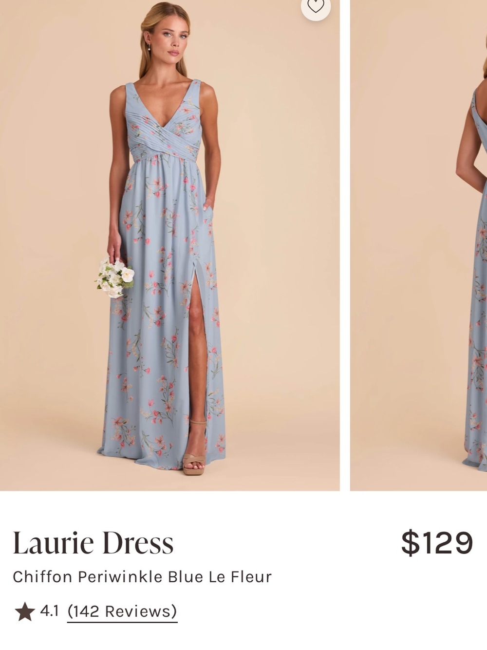 Birdy Grey Periwinkle Blue Floral Maxi Dress